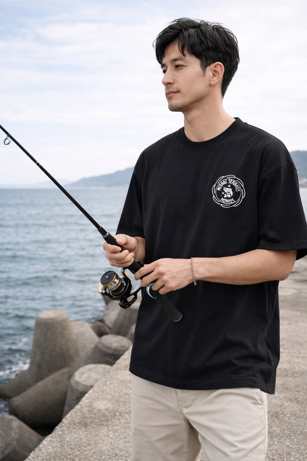 オーバーサイズHOMIES風車Tシャツ